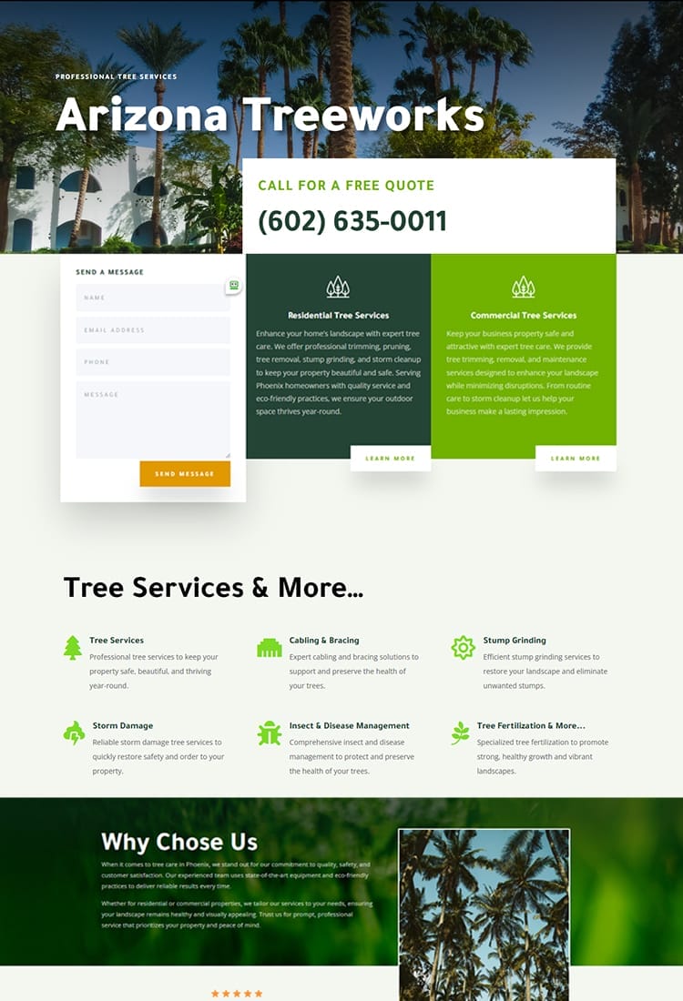 Arizona Tree Works Website